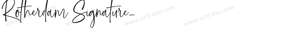 Rotherdam Signature字体转换